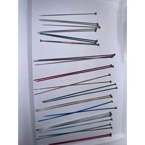 Vintage Boye Aluminum Knitting Needle Lot Size 1 Colors USA Made Crafting